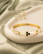 Ivory Clover Enamel Kada - Image 2