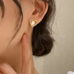 Opal Heart Studs