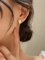 Opal Heart Studs