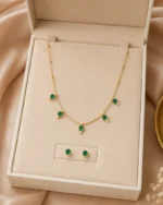 Elora Emerald Charm Chain Set - Image 3