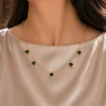 Elora Emerald Charm Chain Set
