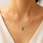 Elora Emerald Drop Chain