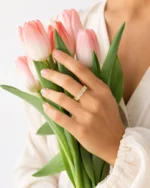 Radiant Emerald-Cut Crystal Band Ring